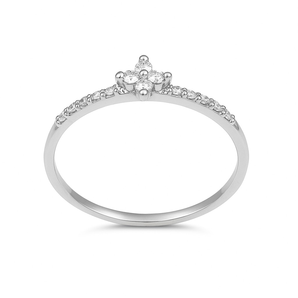 SORTIJA BRILLANTES DE 1'5MM Y 1MM.0.14 CT TW H-SI.