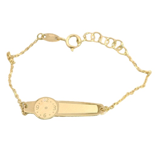 [106] BABY BRACELET WITH PLATE FOR ENGRAVING.