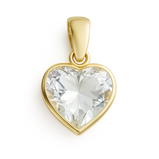 [6093] 7x7MM HEART CZ PENDANT.
