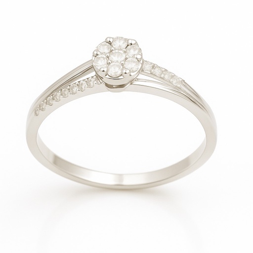 [B4190/0.17] SORTIJA CUAJO BRILLANTES SI1-H .0.17 CT TW.