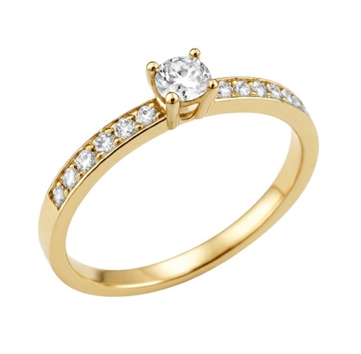 [B4203/0.30] SORTIJA  BRILLANTES DI 10 RD 0.15 CT DI 1 RD SI-H 0.15 CT TW