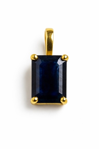 [3974/CZ] 7x5MM SAPPHIRE PENDANT.
