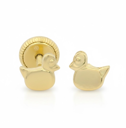 [00121] 4.5MM DUCKLING BABY EARRINGS.SCREW BACK.