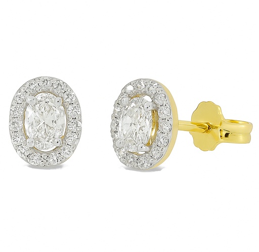 [B4199P/0.34] PENDIENTES BRILLANTES Di 2 OV 0.24 DI 20 RD SI H 0.16 CT TW