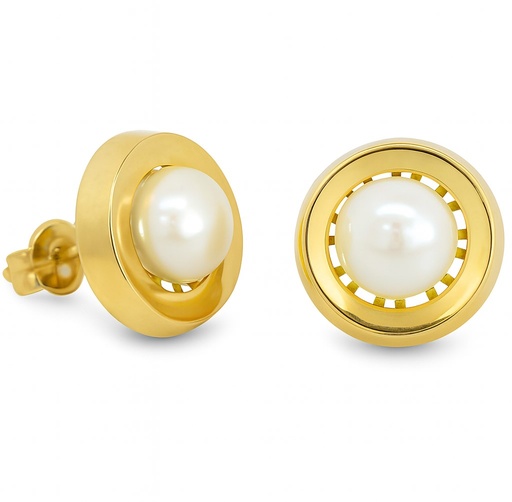 [00174] PENDIENTE ORLA LISA PERLA 6-6.5MM PRESION.10MM