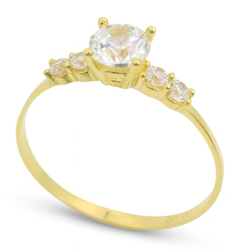 [5748/1] SORTIJA ORO AMARILLO Y CIRCONITAS.