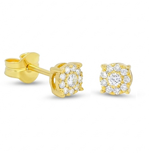 [B4097P/0.15] DIAMOND STUD EARRINGS.QUALITY SI.COLOR H.0.15 CT TW