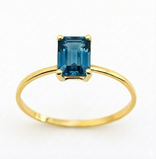 [3974/SL] 7x5MM LONDON BLUE TOPAZ RING