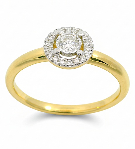 [B4216S/0.15] SORTIJA  BRILLANTES DI 1RD 0.10 CT 18RD 0.05. 0.15 CT TW