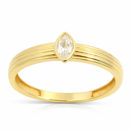 [9K0047] SORTIJA LANZADERA CIRCONITA 5x3MM . 9KILATES