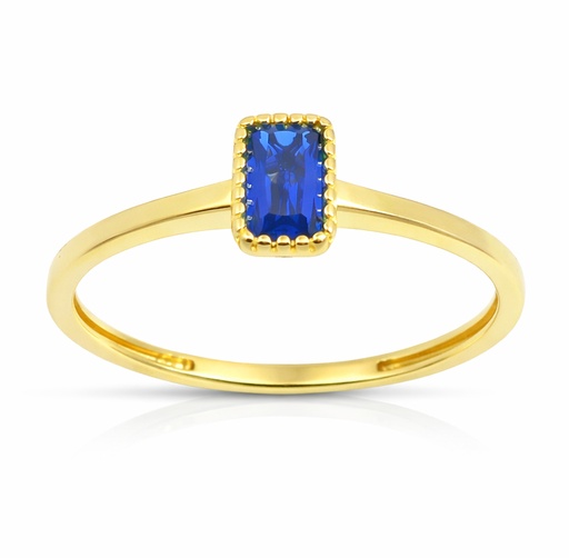 [9K0052SZ] SORTIJA NANO ZAFIRO OCTOGONO 6x4MM.9 KILATES