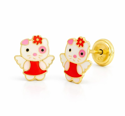 [00216] PENDIENTES SPOTTY ESMALTE .ROSCA.6MM