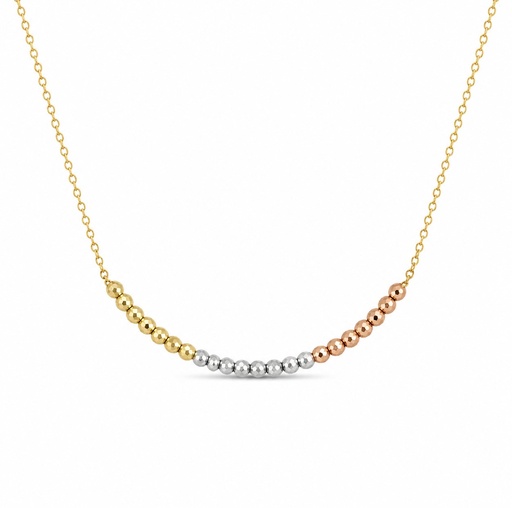 [9K0097] THRE-TONE 9 KARAT GOLD NECKLACE