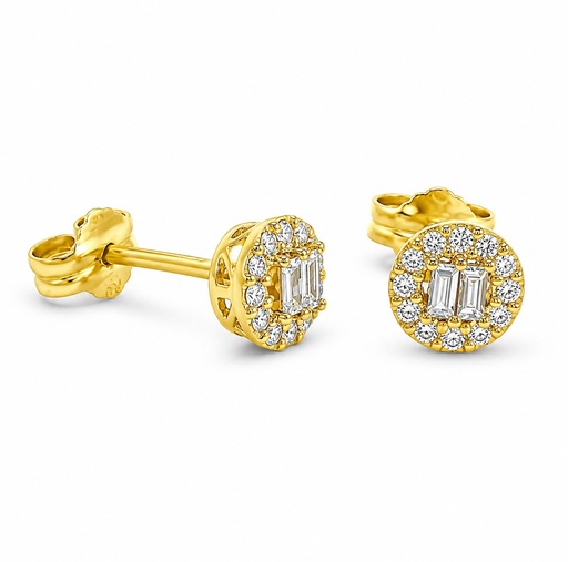 [B4226P/0.08] PENDIENTES BRILLANTES Di 4 0.085 DI 24 RD SI H 0.08 CT TW