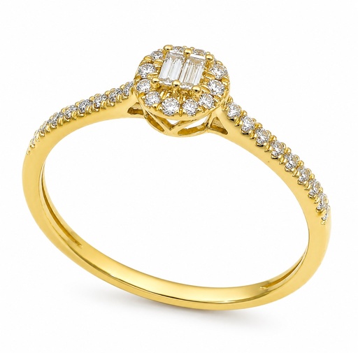 [B4226/0.12] SORTIJA BRILLANTES DI 2BG SI H 0.43 DI 28 RD SI H0.12CT TW.