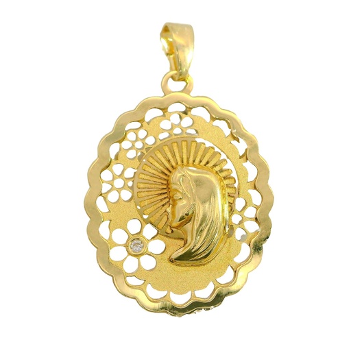[3375] 18x15MM OVAL VIRGIN MEDAL.