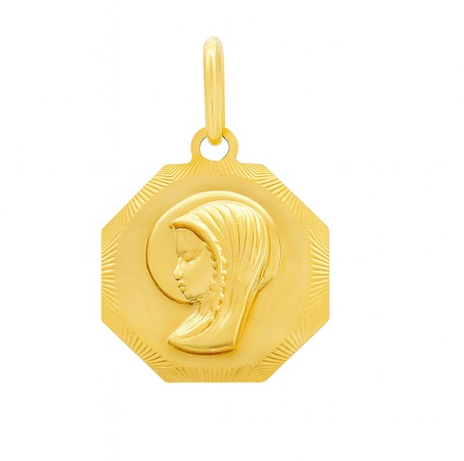 [5728] 15MM OCTAGON VIRGIN MEDAL