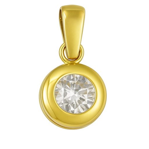 [1673/C] 3MM CZ CHATON PENDANT WITH BALE.