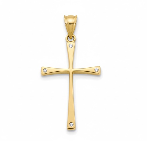 [5411] CROOS PENDANT WITH CZ.