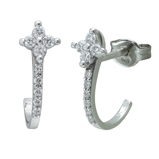 [B4166B] PENDIENTES CUAJO  BRILLANTES 1.5MM 20 BRILLANTES 1MM H-SI 0.20 CT TW