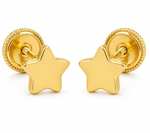 [5611/6] PENDIENTES ESTRELLA 6MM.TORNILLO