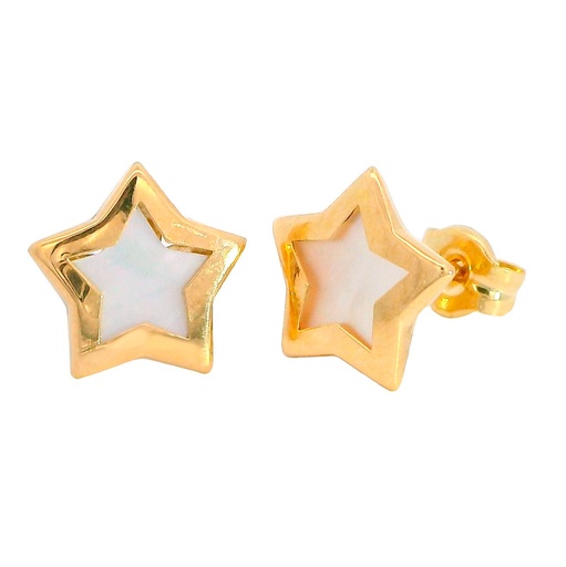 [4633P] 8MM MOTHER OF PEARL STUD EARRINGS.PUSHBACK.