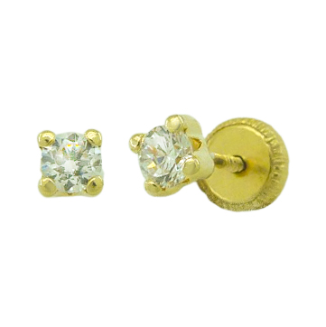 [4347/2] PENDIENTES GARRA CIRCONITA 2x2.MM TORNILLO.