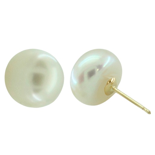 [9972] PENDIENTES PERLA BOTON 10/11MM.PRESION. Perla Cultivada