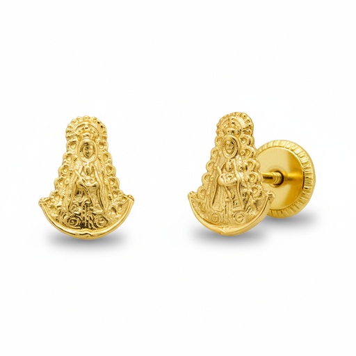 [8395] PENDIENTES VIRGEN DEL ROCIO.7MM.ROSCA.