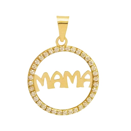 [5039] 15MM MUM ROUND PENDANT.