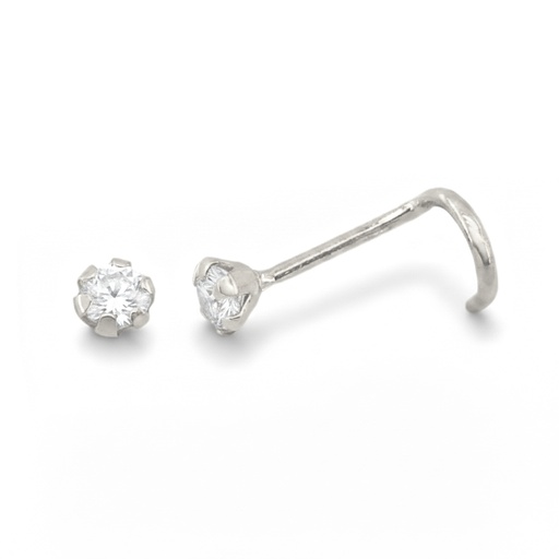 [1252B] PIERCING NARIZ GARRA 2MM ORO BLANCO