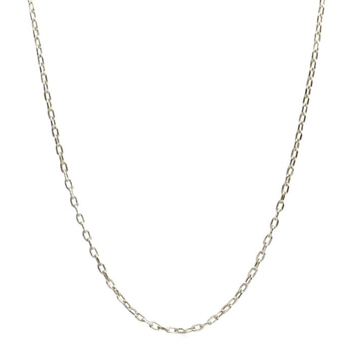 [100B] CADENA DE 45CM ORO BLANCO